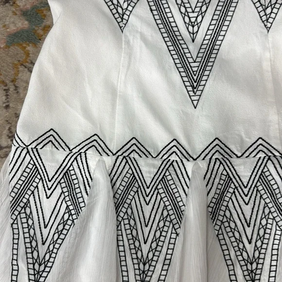 Free People Radiating Angles Strapless Dress - White and Black - Picture 6 of 14